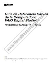 View PCV-RX83M pdf Gua de Referencia Rpida de la Computadora / Quick Start Guide,  Spanish