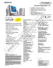 Ver PCV-RX850 pdf Especificaciones de comercialización