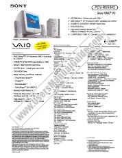 Ver PCV-RXA842 pdf Especificaciones de comercialización