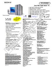 Ver PCV-RZ26G pdf Especificaciones de comercialización
