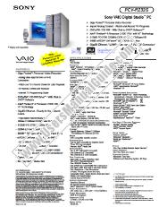 Ver PCV-RZ32G pdf Especificaciones de comercialización