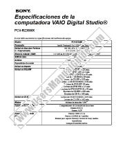 Ver PCV-RZ35MX pdf Especificaciones