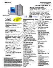 Ver PCV-RZ36G pdf Especificaciones de comercialización