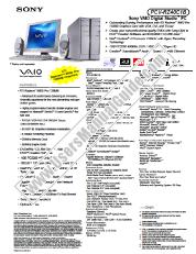 Ver PCV-RZ40C1B pdf Especificaciones de comercialización
