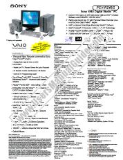 Ver PCV-RZ45G pdf Especificaciones de comercialización