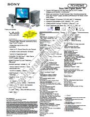Ver PCV-RZ54G pdf Especificaciones de comercialización