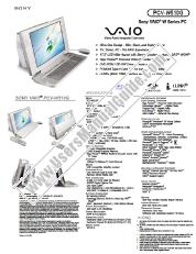 View PCV-W510G pdf Marketing Specifications