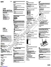 Voir PCWA-C150S pdf Guide de démarrage rapide