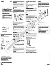 Voir PCWA-DE80 pdf Guide de démarrage rapide
