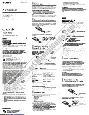 Ver PEGA-AC10 pdf Instrucciones de funcionamiento (manual principal)