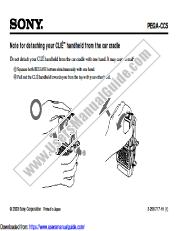 Ver PEGA-CC5 pdf Nota: desconectar CLIE de la cuna