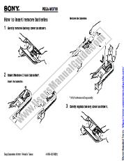 Ver PEGA-MD700 pdf Cómo: insertar y quitar las pilas