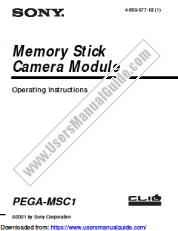 Ansicht PEGA-MSC1 pdf Memory Stick Kameramodul Anleitung (primäres Handbuch)