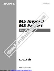Voir PEG-N610C pdf MS import / MS Guide de l'utilisateur Export