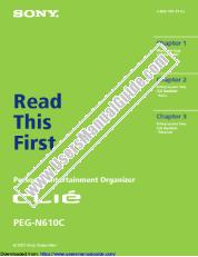 Ansicht PEG-N610C pdf Lesen Sie diese erste Betriebsanleitung