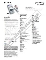 View PEG-N710C pdf Marketing Specifications