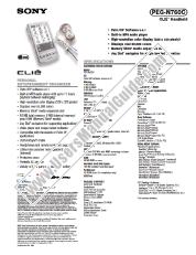 Ver PEG-N760C pdf Especificaciones de comercialización