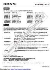 Vezi PEG-NX73V pdf Note: Accesorii opționale