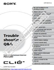 View PEG-NZ90 pdf Troubleshooting Q&A