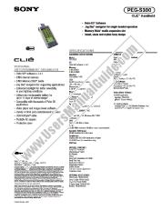View PEG-S300 pdf Marketing Specifications