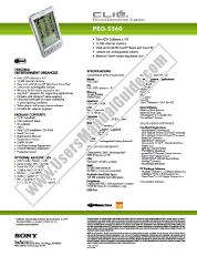 View PEG-S360 pdf Marketing Specifications