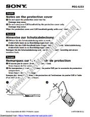 View PEG-SJ33 pdf Notes: Protective Cover