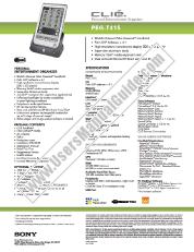 Ver PEG-T415 pdf Especificaciones de comercialización