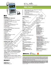 Ver PEG-T665C pdf Especificaciones de comercialización