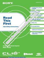 View PEG-TG50 pdf Read This First Operating Instructions