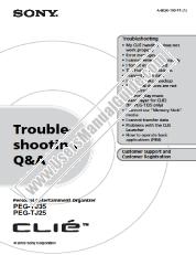 View PEG-TJ25 pdf Troubleshooting Q&A