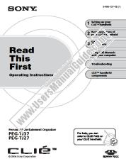 Ver PEG-TJ27 pdf Lea esto primero Instrucciones de funcionamiento