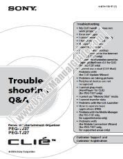 View PEG-TJ27 pdf Troubleshooting Q&A