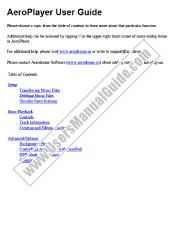 View PEG-TJ37 pdf AeroPlayer User Guide