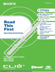 Vezi PEG-UX50 pdf Citiți mai întâi instrucțiunile de utilizare