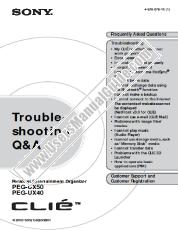 View PEG-UX40 pdf Troubleshooting Q&A