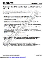Voir PEG-UX50 pdf Notes: Picsel Viewer v3.0 et NetFront