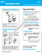 View PEG-UX50 pdf Quick Reference Sheet