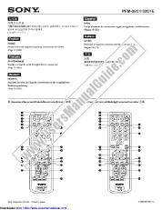 View PFM-32C1 pdf Operating Instructions correction: (pg.10 - remote control)