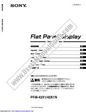Voir PFM-42X1 pdf Manual de instrucciones