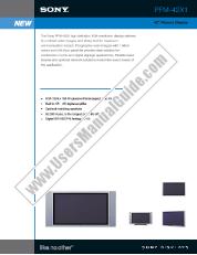 Ver PFM-42X1S pdf Especificaciones de comercialización