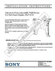 Vezi PLP-91/D pdf Instrucțiuni de instalare