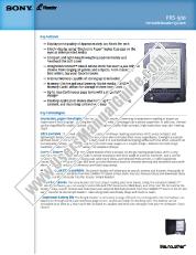 Voir PRS-500 pdf Spécifications de marketing
