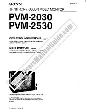 View PVM-2030/BS pdf Operating Instructions
