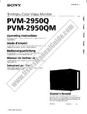 Vezi PVM-2950Q pdf Instrucțiuni de operare (manual primar)