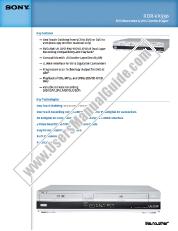 View RDR-VX530 pdf Marketing Specifications
