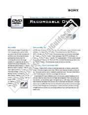 View RDR-GX7 pdf Frequently Asked Questions about Recordable DVD