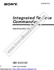 View RM-AV3100 pdf Operating Instructions