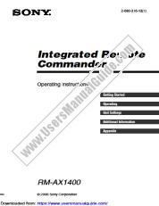 Ver RM-AX1400 pdf Instrucciones de operación
