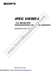 Voir RM-NX7000 pdf Lecture JPEG Instructions