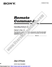 Visualizza RM-PP505 pdf Manuale dell'utente principale